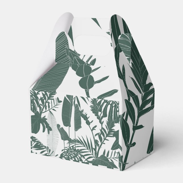 Handgezeichnete tropische Blätter. Geschenkschachtel (Vorderseite)