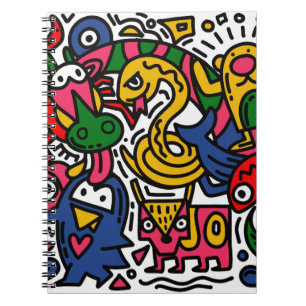 Handgezeichnete Vintage Doodle-Illustration, Carto Notizblock