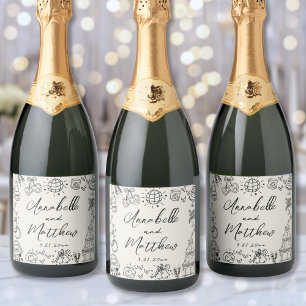 Handgezeichnete Vintage-Hochzeit