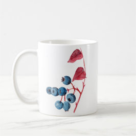 Handgezeichnete Wasserfarben Art Blueberries Kaffeetasse