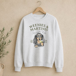 Handgezeichnete Weenys und Martinis-Dackel Sweatshirt