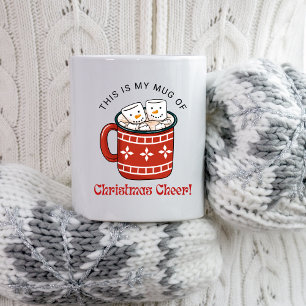 Handgezeichnete Weihnachts-Heißkakao Lustiger Weih Kaffeetasse