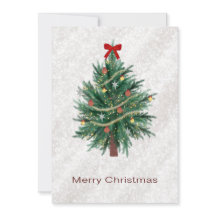 Handgezeichnete Weihnachtsbaum-Grußkarte