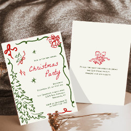 Handgezeichnete Weihnachtsfeier Einladung
