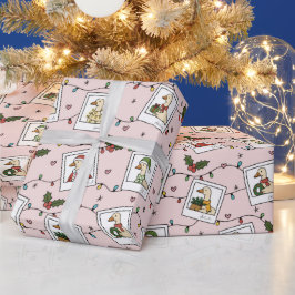 Handgezeichnete Weihnachtsgänse Geschenkpapier Rol