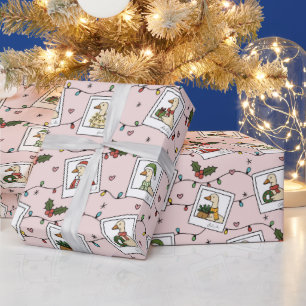 Handgezeichnete Weihnachtsgänse Geschenkpapier Rol