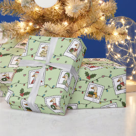 Handgezeichnete Weihnachtsgänse Geschenkpapier Rol