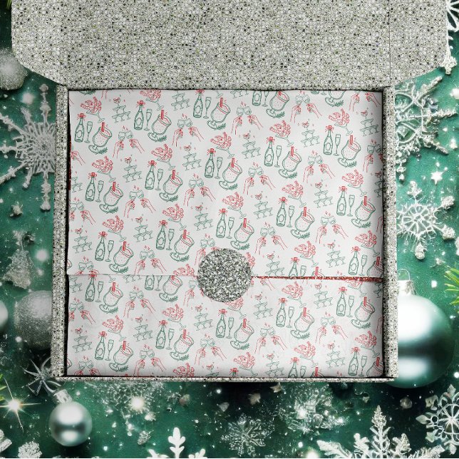 Handgezeichnete Weihnachtsgetränke Seidenpapier (Von Creator hochgeladen)