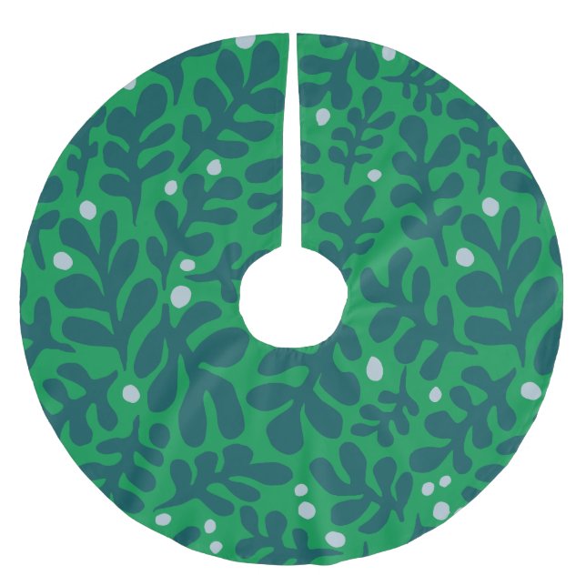 Handgezeichnete Weihnachtsillustrierung Polyester Weihnachtsbaumdecke (Vorderseite)