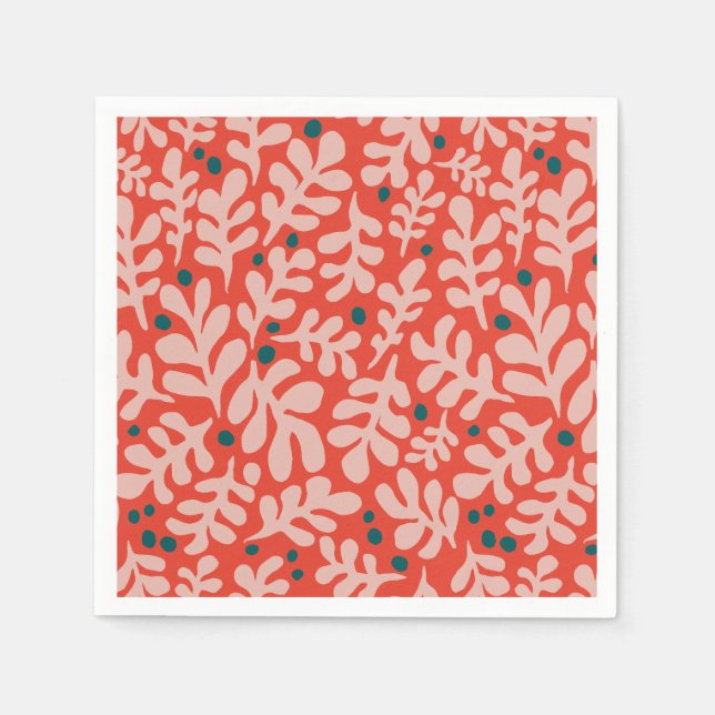 Handgezeichnete Weihnachtsillustrierung Serviette (Vorderseite)