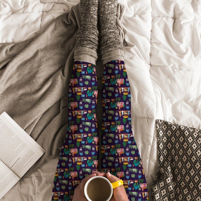 Handgezeichnete Weihnachtskrippe Leggings (Nativity Scene Hand drawn Christmas Leggings)