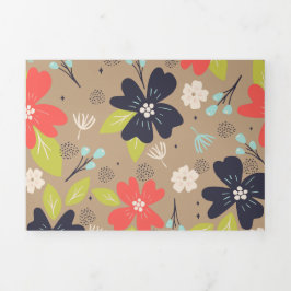 Handgezeichnete Weihnachtsnachtsnacht Dreifach Gefaltete Urlaubskarte