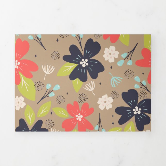 Handgezeichnete Weihnachtsnachtsnacht Dreifach Gefaltete Urlaubskarte (Cover)