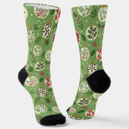Handgezeichnete Weihnachtsornament Socken
