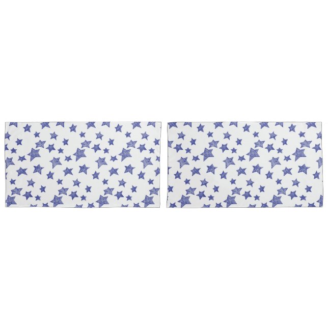 Handgezeichnete Weihnachtssterne Kissenbezug (Vorderseite-Set)