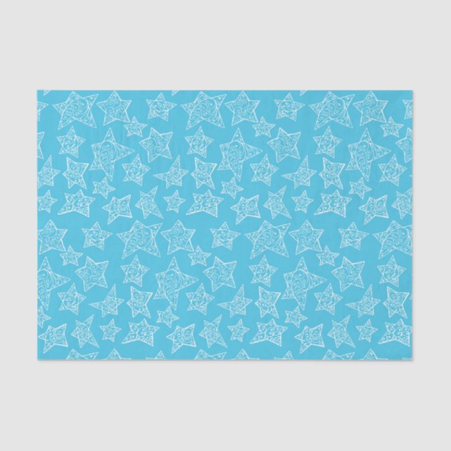Handgezeichnete Weihnachtssterne Seidenpapier (Vorderseite)
