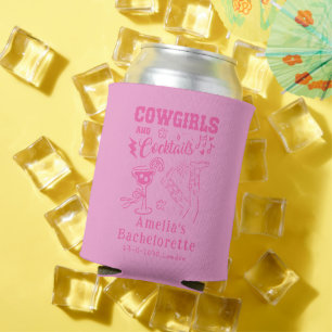 Handgezeichnete Western-Cocktails-Hochzeit im Cowg Dosenkühler