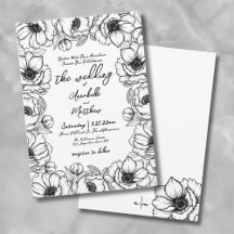 Handgezeichnete Whimsical Floral Wedding