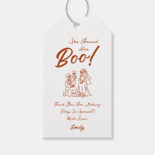 Handgezeichnete whimsical Halloween-Brautjungfernp Geschenkanhänger