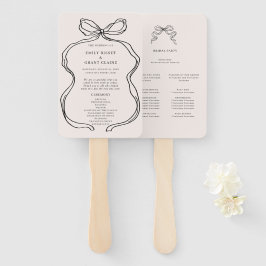 Handgezeichnete Whimsical Zeremonie Programm Hand Fächer