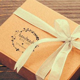 Handgezeichnete Wildblume Handgefertigt mit Liebe Gummistempel