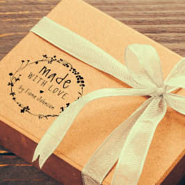 Handgezeichnete Wildblume Kranz aus Liebe Gummistempel