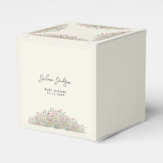Handgezeichnete Wildblumen-Baby-Party  Geschenkschachtel