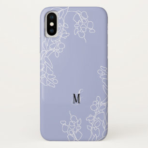 Handgezeichnete Wisteria Floral Monogram Case-Mate iPhone Hülle