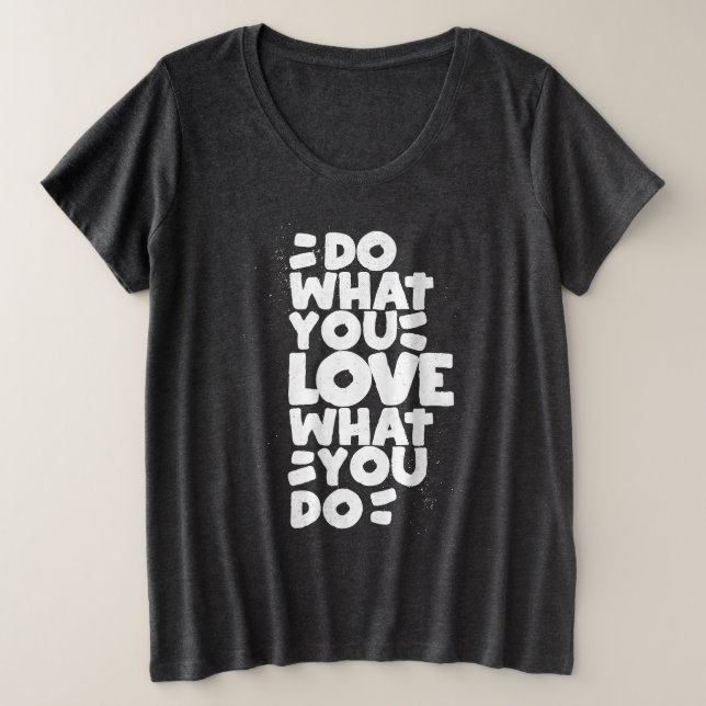 Handgezeichnete Wörter, die gesucht werden Große Größe T-Shirt (Design vorne)