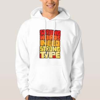 Handgezeichnete Wörter Starke Wörter brauchen star Hoodie