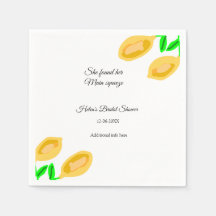 handgezeichnete ZitronenBlätter fügen QR-Brautpart