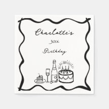 Handgezeichneter 30. Geburtstag