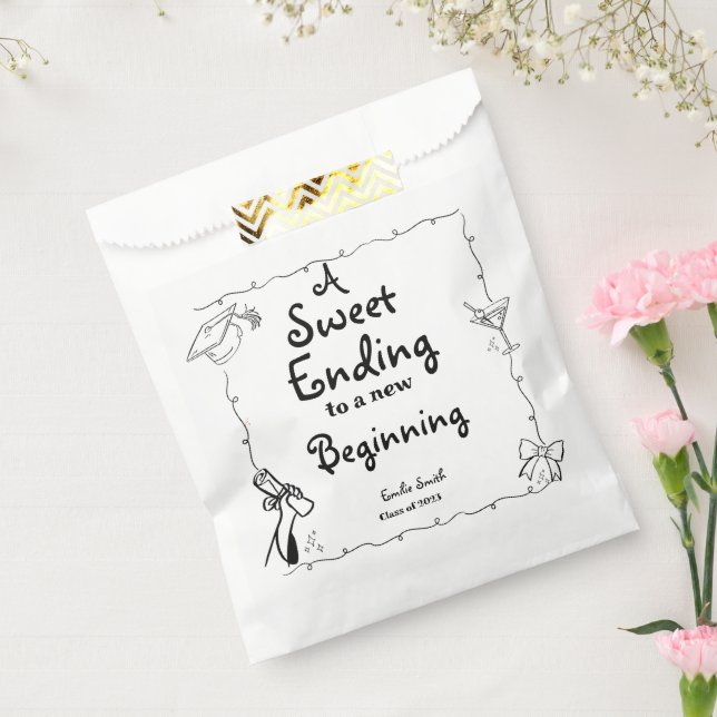 Handgezeichneter Abschluss im Doodles-Stil - Zeich Geschenktütchen (Versiegelt)