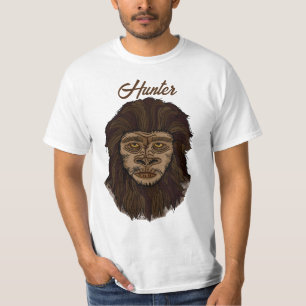 Handgezeichneter Bigfoot Sasquatch Sumpf Ape Hunte T-Shirt