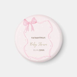 Handgezeichneter Bow Elegante Rahmen Punkte Magnet