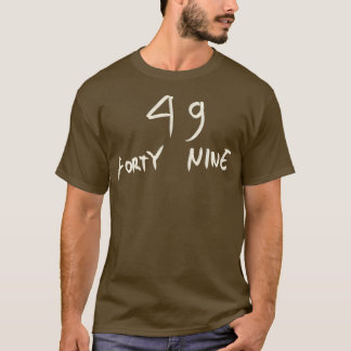 Handgezeichneter Brief Nummer 49 Neun T-Shirt
