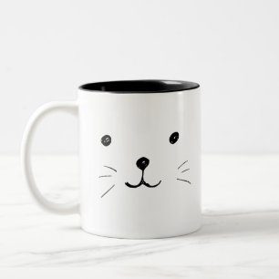 Handgezeichneter Cartoon Cat Pictures Niedliche Ki Zweifarbige Tasse