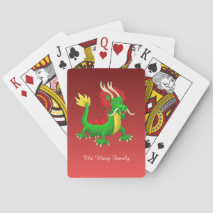 Handgezeichneter chinesischer Drache Spielkarten