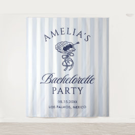 Handgezeichneter Cocktail-Junggesellinnenabschied Wandteppich