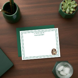 Handgezeichneter Dachshund-Martini-Flat Mitteilungskarte
