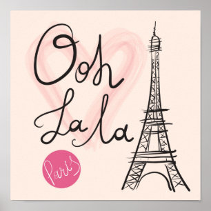 Handgezeichneter Eiffelturm Poster