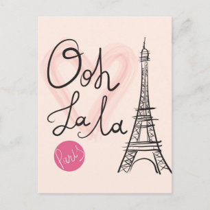 Handgezeichneter Eiffelturm Postkarte