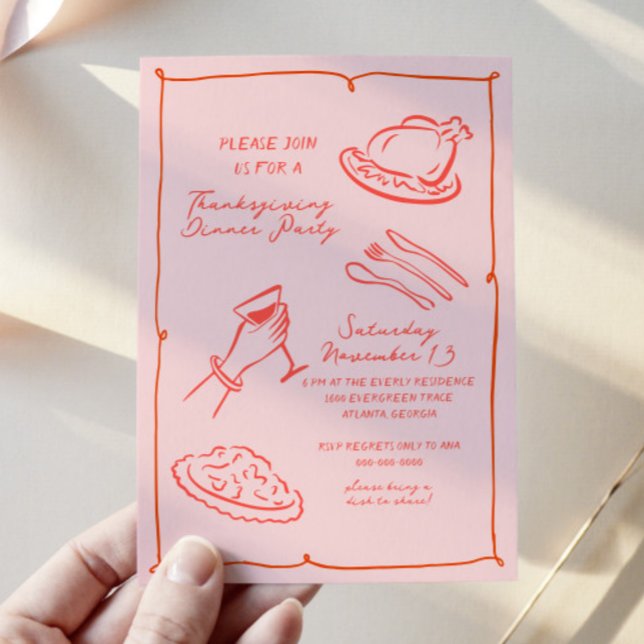 Handgezeichneter Erntedank - Einladung (Von Creator hochgeladen)