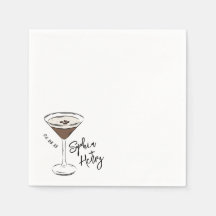 Handgezeichneter Espresso Martini Cocktail