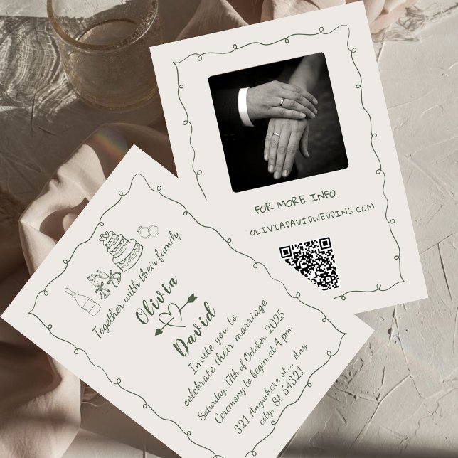 Handgezeichneter Funky Zeichnend handgeschriebener Einladung (Von Creator hochgeladen)