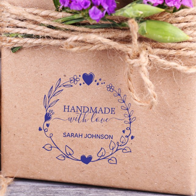 Handgezeichneter Grünkranz Permastempel (Hand Drawn Greenery Wreath Create Your Own Self-inking Stamp)