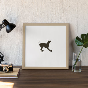 Handgezeichneter Hund Silhouette Leinwand