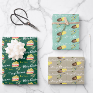 Handgezeichneter Keks-Weihnachten Geschenkpapier Set