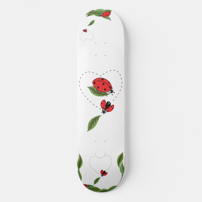Handgezeichneter Lady-Bug Skateboard (Vorderseite)