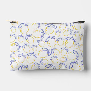 Handgezeichneter Lemon Muster Zubehör Pouch Zubehörtasche